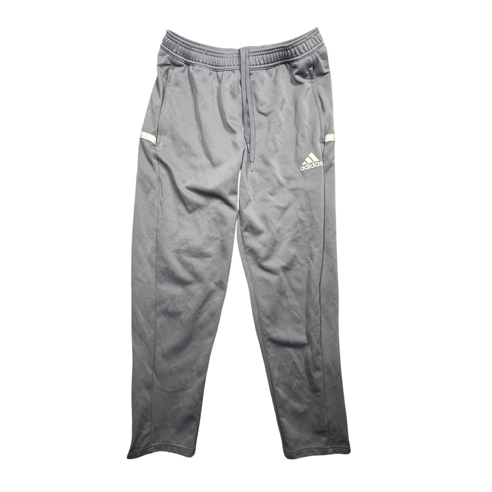 Adidas Aeroready Mens Grey Tapered Track Pants Zipper Pockets Ankle Zip Large